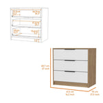 ZUN Washington Three Drawer Dresser B128P148989