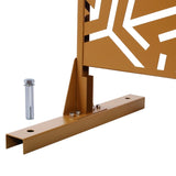 Outdoor & Indoor Privacy Metal Privacy 76" H48" W, Freestanding Decorative Privacy W465P193283