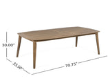 Acacia Wood Dining Table 8-Person Outdoor Table, Farmhouse Furniture for Patio, Garden, Backyard, N779P236677N