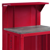 ZUN Red 3-Shelf Reception Desk B062P215480