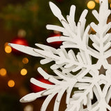 6PCS Set 6.1" Christmas Tree Decorations Snowflake Hanging Ornaments Holiday Party Supplies, Rustic 12994101