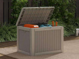 31 Gallon Resin Outdoor Deck Box, Lockable Waterproof UV Resistant Storage Container for Patio 63462319