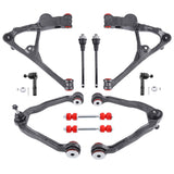 10pcs Front Upper Lower Control Arms Tie Rods fit for Chevy Silverado GMC Sierra 1500 45631895