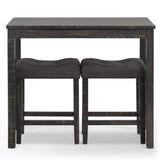 Sora Wood 3-Piece Counter Height Dining Set, Gray T2574P164802