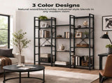 Three Columns and Four Layers Bookshelf, Wide Bookcase with 11 Open Display Shelves, 32883507