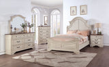 ZUN Antique White Wooden 1pc Dresser Only Bedroom Formal Antique Walnut Top Storage 7-Drawers Dresser B011P236768