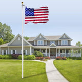 20 FT Sectional Flag Pole Kit Extra Thick Aluminum Flagpole with 1 Flag 2 Rope 54295914