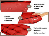 Outdoor Bench Cushion, 63 20 4 Inch, Tufted Waterproof Swing Cushion with Ties, for Patio Bench 22838950