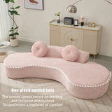 105.5''Curved Sofa, Modern Minimalist Sofa, Cloud Couch Sofa 3-4 W2108P196836