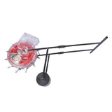 Red Manual Seeder Hand-Push Garden Seeder Roller Seeding and Fertilizer Applicator, Row Corn 75742426