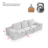 108'' Modular Sectional 3-Seater Cloud Sofa,Corduroy Convertible Sofa Bed ,living room. 05720410