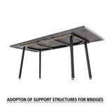 55.12-70.87" expandable rectangular dining table that can accommodate 4-6 people, equipped with 4 PU 10021617