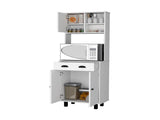 White 1-Drawer Kitchen Pantry B062P175053