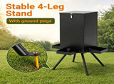14 Gallon Gravity Deer Feeder 50-90 LBS Capacity Galvanized Coated Steel Wildlife Game Feeder with 4 70429595