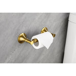 ZUN 6 Piece Brass Bathroom Towel Rack Set Wall Mount W2287P169768