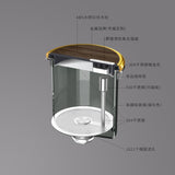 Bonston heat-resistant glass teapot, magnetic switch, dark grey glass, Gold handle, 23.6 oz, BP19 47619590