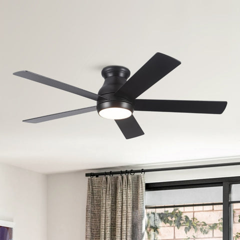 ZUN 52" Low Profile Ceiling Fan with Lights W1367P185623