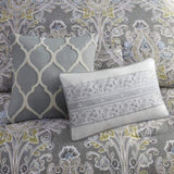 6 Piece Cotton Comforter Set Grey King B03595745