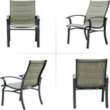 ZUN Patio Dining Chairs Set of 2,Bistro Metal Steel Chair with Textilene Mesh Fabric,Outdoor Armchair W1859113156