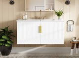 30" Vintage Bathroom with Ceramic Sink, with 3 Holes Single Ceramic Sink, Bathroom Storage N710P214100K
