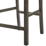 ZUN Tan and Weathered Grey Counter Height Stools with Cross Back B062P181295