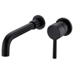 Wall Mount Single Handle Bathroom Faucet Matte Black W122453401