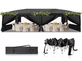 3 x 6m Four Windows Practical Waterproof Folding Tent Black 47181514