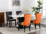 ZUN Furniture,Modern, High-end Tufted Solid Wood Contemporary PU and Velvet Upholstered Dining Chair 55553584