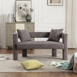 COOLMORE Modern Chenille Loveseat Sofa , Comfy Upholstered 2-Seater Sofa, Small Loveseat Accent W395P224842