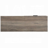 Rustic Oak and Black Writing Desk with Drawer and Shelf B062P209209