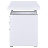 White 3-drawer Reversible Office Desk B062P145660