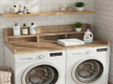 Washer Dryer Countertop with Non-slip Pads, Laundry Wood Shelf Topper with Edge, 54" Width x 27.5" W2641P442523