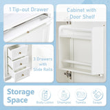 30" Bathroom Vanity with Sink, One Tip-out Drawer, Three Drawers, Door Shelf, Soft Closing Door, N759P227429K