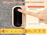 Under Desk Leg Warmer, 3-Sided Electric Foot Heater with 3 Heat Levels & Timer, Tri-Fold Portable 61526660