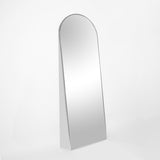 ZUN Silver 71x23.6 inch metal arch stand full length mirror W2203P156451