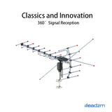TA-001 360&degRotation UV 45-230MHz/470-860MHz 15-22dB Outdoorn Antenna Black 57799748