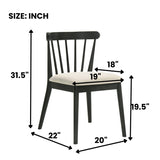 2 Pieces Set Dining Side Chair Rustic Modern Farmhouse Design Retro Design Easy to Assembly W2537P214243