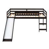 ZUN Loft Bed with Slide, Multifunctional Design, Twin 22317278