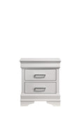 Modern Style 2-Drawer Nightstand made with Wood in White 733569236305