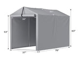 3x6x5 ft Outdoor Storage Shed Portable Garage Shelter, Outdoor Shed with Roll-up Zipper 08235980