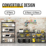 5-Tier Adjustable Metal Shelving Unit ,Heavy Duty Garage Shelving,Storage Racks,Industrial Utility 78553860