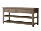 Console Table with Wood Frame and Legs, Sofa Table Entryway Table with 3 Drawers and 2 Open Shelves 96317130