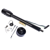 ZUN 28" Black Tilt Street Rod Floor Shift Steering Column w/ Wheel Adapter & Key 55397121