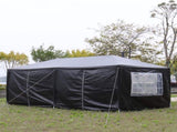 10'x20' Outdoor Party Tent with 6 Removable Sidewalls, Waterproof Canopy Patio Wedding Gazebo, Black 67497602