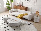 15.75inch Round Sidetable for Living Room Fully Assembled White W876106488