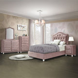 Pink 2-Drawer Nightstand B062P209014