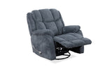 Man Wah Calgary Manual Upholstered Swivel Recliner, Slate B2707P311409
