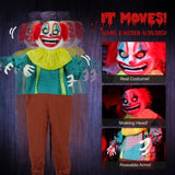 6ft Yellow Eyed Clown Outdoor Halloween Decorations 21191499