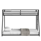 Adam Sturdy Twin over Full Bunk Metal Black for Kids and Adult, Low Profile Twin over Full Bunk B083P152992