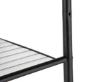 Matte Black Steel 5-Shelf Bathroom Storage Tower Unit 56884629